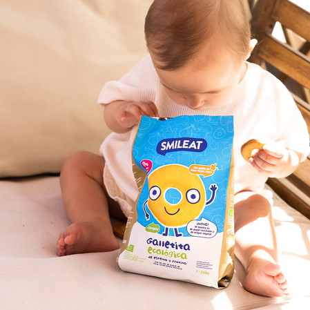 Smileat, BIO Herbatniki z orkiszu, jabłkowe 10m+, 220g