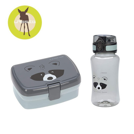 Lassig Zestaw śniadaniowy na lunch Lunchbox + Tritanowa butelka - bidon 460 ml About Friends Szop