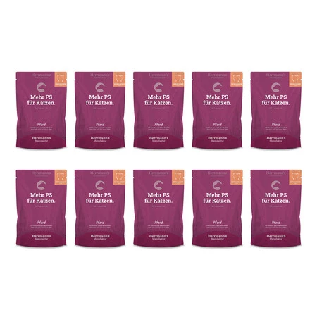 Zestaw 10x HERRMANN'S Selection Cat Pferd - konina (100g)