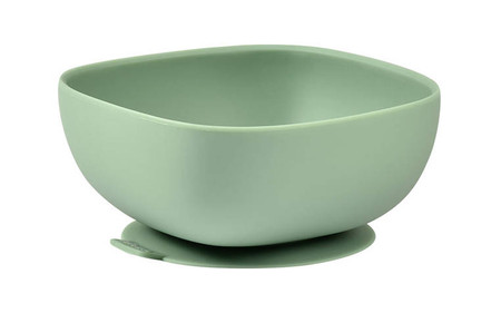 Beaba Silikonowa miseczka z przyssawką sage green