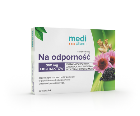 medi pharm Na Odporność 360 mg ekstraktów roślinnych 30 kaps.
