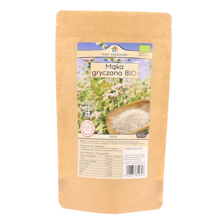 Pięć Przemian Mąka gryczana BIAŁA BIO 500 g