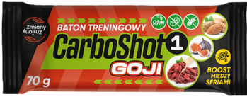Zmiany Zmiany Baton Proteinowy Treningowy CarboShot 1 Goji bezglutenowy bez cukru 70g