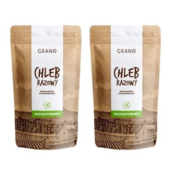 Zestaw: 2x Grano Mieszanka piekarnicza bezglutenowa Chleb razowy 500 g