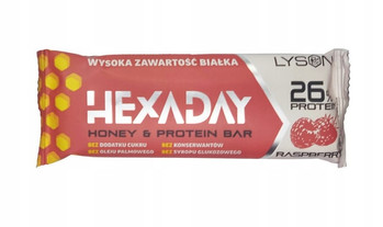 Łysoń Baton proteinowy HEXADAY smak malina 45g