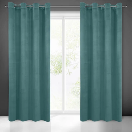 ZASŁONA GOTOWA MILO 140 X 250 CM TURKUSOWY