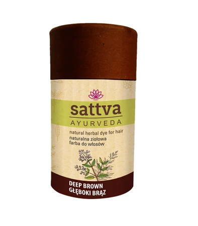 Sattva - Henna Naturalna ziołowa farba do włosów Deep Brown 150g