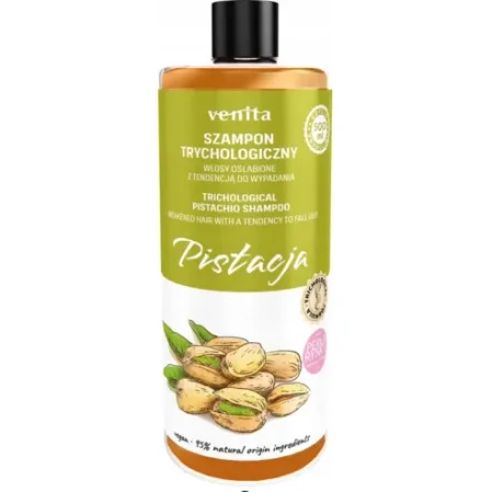 VENITA Trychologiczny Szampon Pistacja do włosów osłabionych z tendencją do wypadania 500 ml