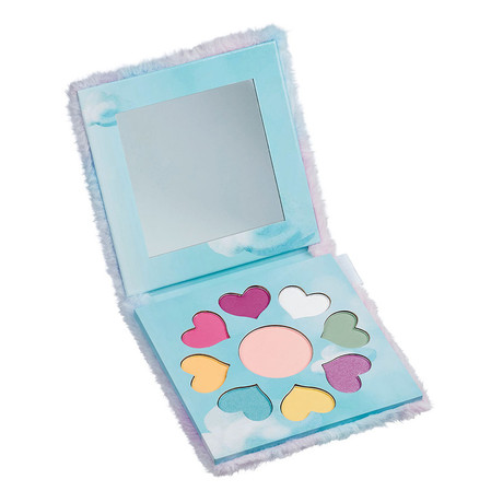 Souza! Paleta cieni do powiek z lusterkiem dla dzieci w puchatym etui 9 el. Jednorożec