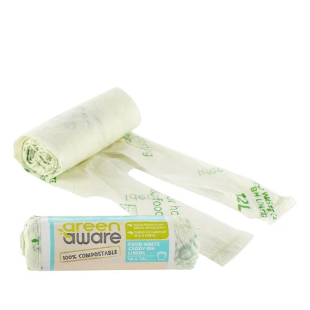 GreenAware, Kompostowalne worki na śmieci 12 L, 14 szt.