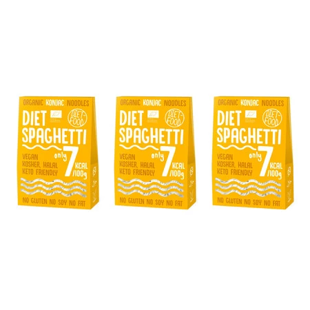 Zestaw 3x Diet Food − Makaron spaghetti shirataki bezgl. BIO − 300 g