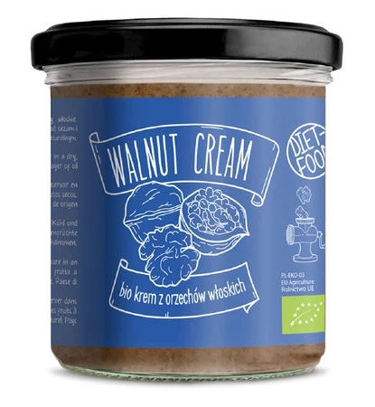 DIET-FOOD KREM Z PRAŻONYCH ORZECHÓW WŁOSKICH BIO 300 g