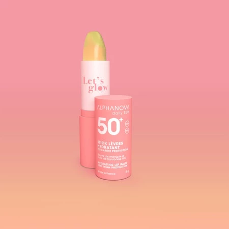 Alphanova, Daily Sun - Sun Glow, pomadka do ust z filtrem SPF50+, 4g
