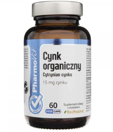 Pharmovit Cynk organiczny cytrynian cynku 60 kaps.