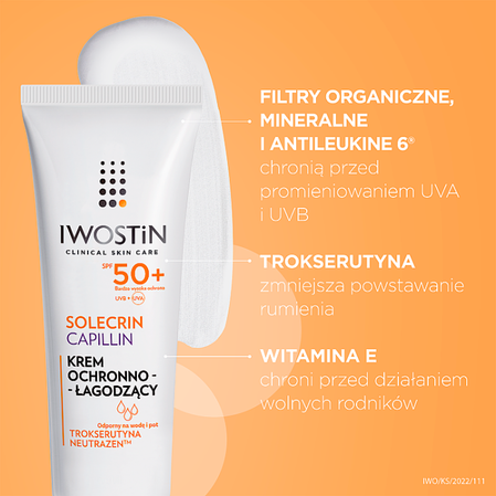 Iwostin Solecrin Capillin Krem ochronno-łagodzący SPF 50+ 50 ml