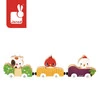 Janod Magnetyczne drewaniane pojazdy ze zwierzątkami gospodarskimi Farma 18 m+