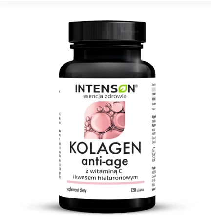 Intenson Kolagen + Hialuron + Witamina C Anti-Age 120 tabl.