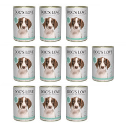 Zestaw 10x DOG'S LOVE Ente - kaczka z topinamburem i marchewką (400g)