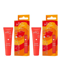 Zestaw: 2x BeBio Glazed Lips naturalny żelowy olejek do ust Sweet Orange 10ml