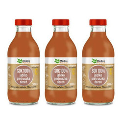 Zestaw: 3x EkaMedica Sok jabłko, pietruszka, dereń 300ml