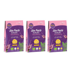 Zestaw: 3x MAKARON (KONJAC) TAGLIATELLE BEZGLUTENOWY BIO 270 g (200 g) - SLIM