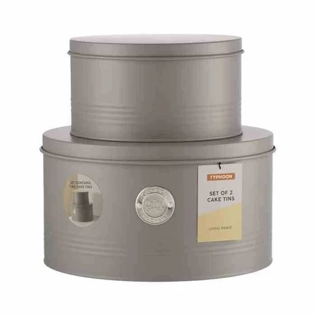 TYP - Zestaw 2 pojemników na ciastka, szary, Livin