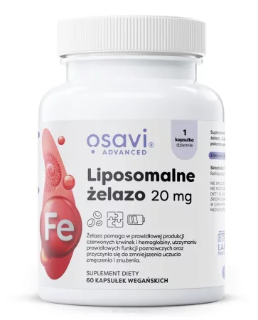 Osavi Liposomalne Żelazo, 20mg - 60 kaps.