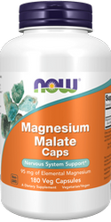 Now Foods Magnez 95 mg (jabłczan magnezu) 180 kaps. vege