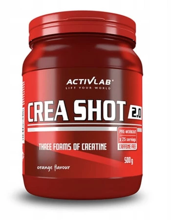 ACTIVLAB CREASHOT 2.0 przedtreningówka 500g smak pomarańcza