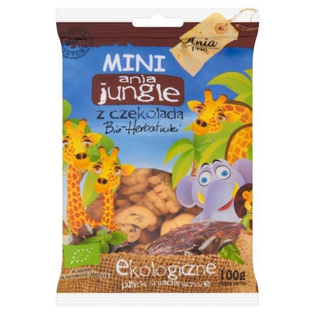 Bio Anna - BIO ciastka z czekoladą Mini Jungle  - 100g