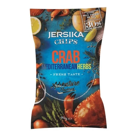 Zestaw 2x Chipsy ziemniaczane o smaku kraba i przyp. śródziemn. 90 g