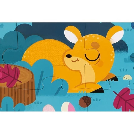 Janod Puzzle sensoryczne 20 elementów Leśne zwierzęta
