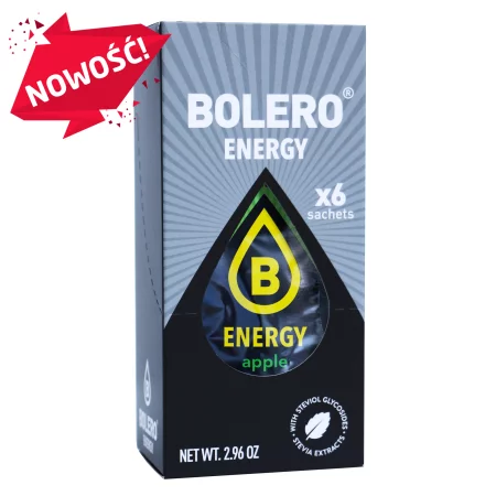 Zestaw Bolero Energy Jabłko ze stewią 6 szt. x 14g napój w proszku