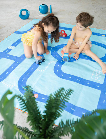 QUUT Dwustronny ręcznik plażowy PlayTowels XL (180 x 180cm) Road