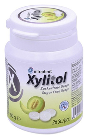 Dropsy pudrowe z ksylitolem MELON 26szt, 60g