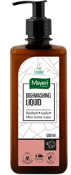 Mayer Płyn do mycia naczyń z wodą miętową , rabarbar-jabłko, wegański, certyfikowany ecolabel 500 ml