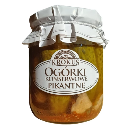 OGÓRKI KONSERWOWE PIKANTNE 500 g (250 g) - KROKUS