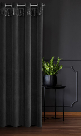 ZASŁONA GOTOWA JASPER 140 X 250 CM CZARNY