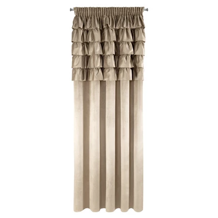 ZASŁONA GOTOWA AURA NA TAŚMIE 140 X 270 CM CIEMNOBEŻOWY