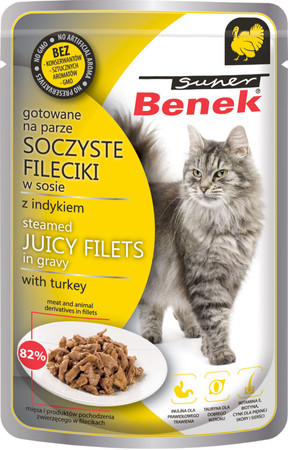 SUPER BENEK Soczyste Filiecki w sosie z Indykiem 85g