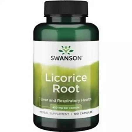 SWANSON Licorice Root 450mg, 100kaps. - Lukrecja