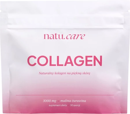 Natu.Care Kolagen 3000 mg o smaku malina-żurawina - 30 porcji - saszetek