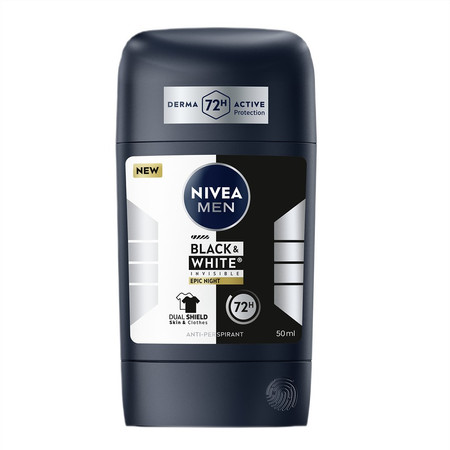 Men Black&amp;White Invisible Epic Night antyperspirant w sztyfcie 50ml