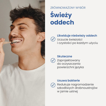 Georganics, Drewniany czyścik do języka, naturalny sposób na redukcję osadu bakteryjnego