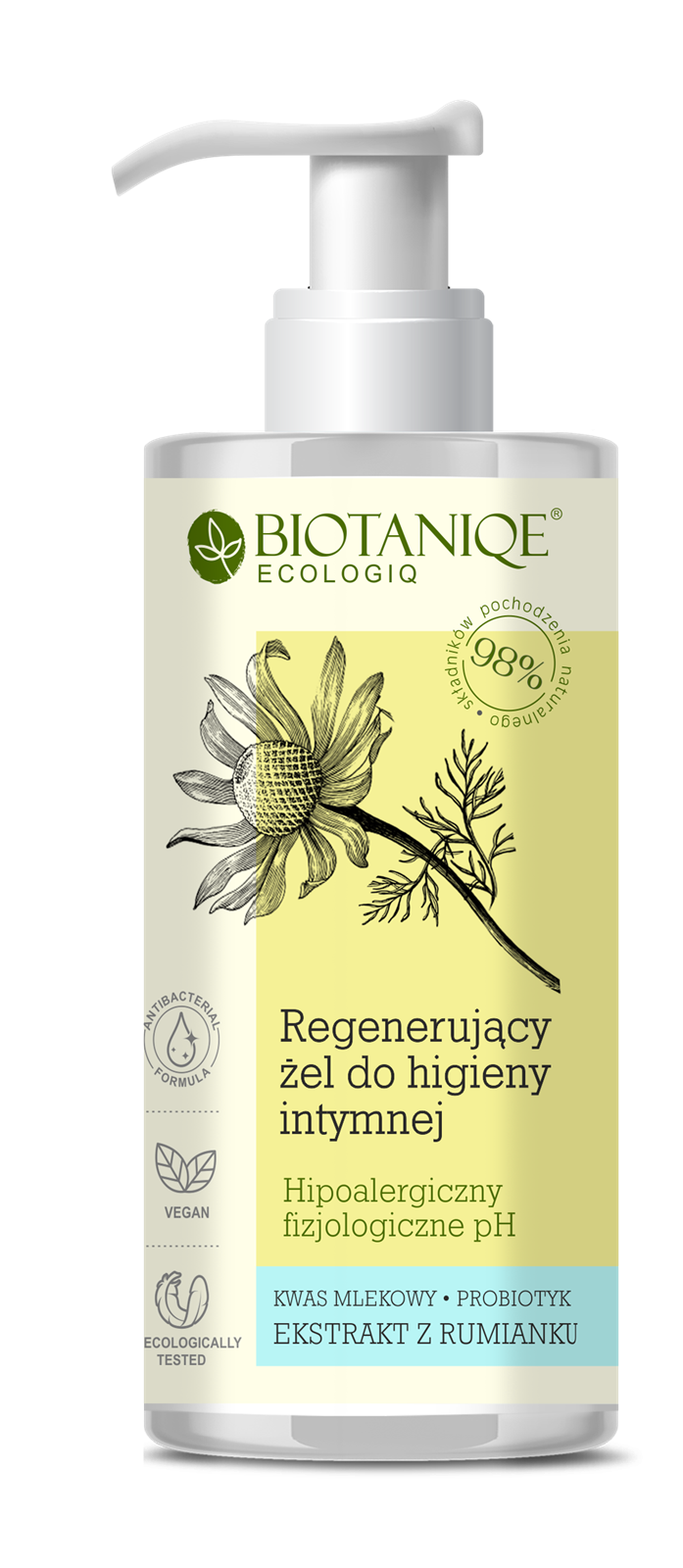 Biotaniqe, ECOLOGIQ, Regenerujący Żel do Higieny Intymnej, 300 ml - Nabea.pl