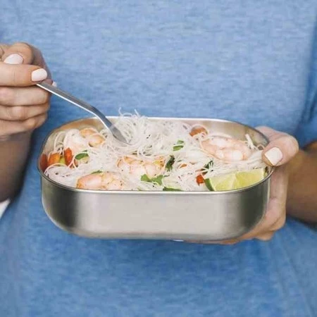 BB - Lunch box stalowy L, pomarańczowy