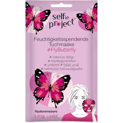 Zestaw 3x Selfie Project, Nawilżająca Maska na Tkaninie #FlyButterfly, 15 ml.