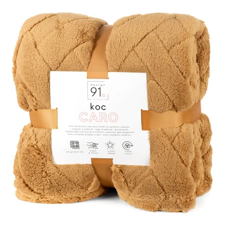 Koc D91/K/CARO 170X210 MIODOWY