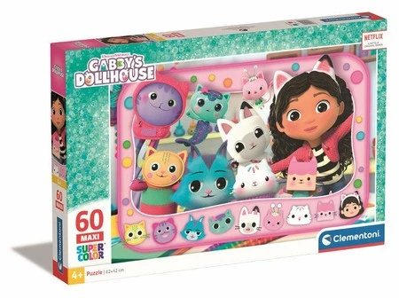 Clementoni Puzzle 60el Maxi SuperColor Koci Domek Gabi. Gabby's Dollhouse 26598