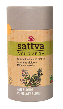 Sattva - Henna Naturalna ziołowa farba do włosów Popielaty Blond 150g